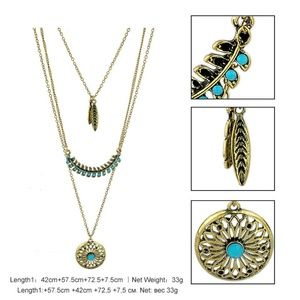 Long Bohemian Gold Tone Necklaces & Pendants